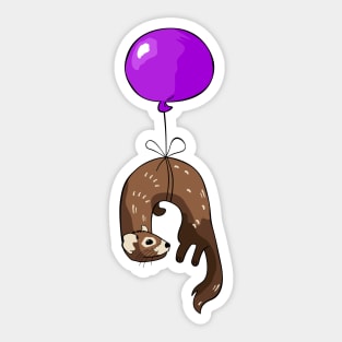 Ferret on a balloon Sticker